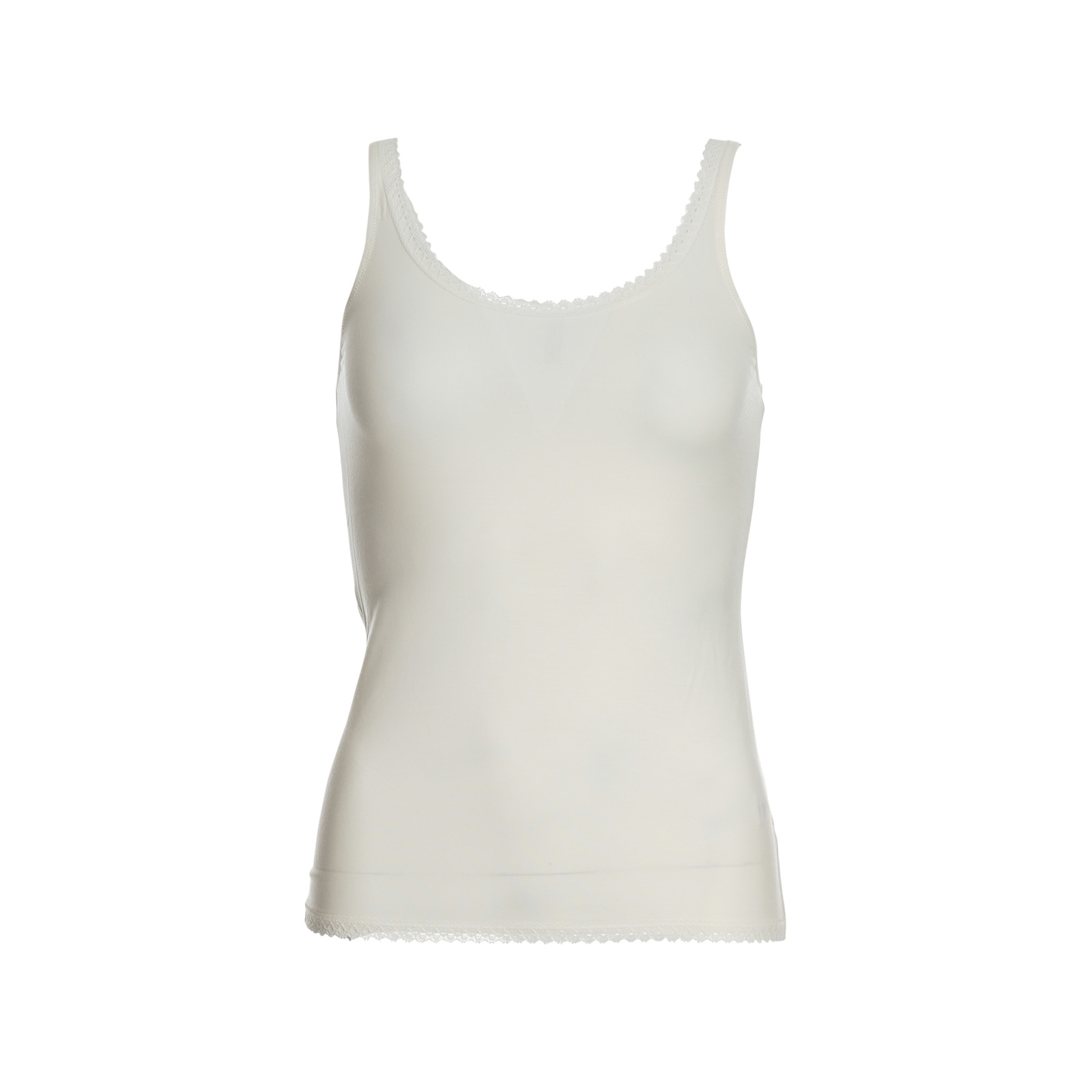 NT SOFT ROMANCE Top breite Träger in weiss