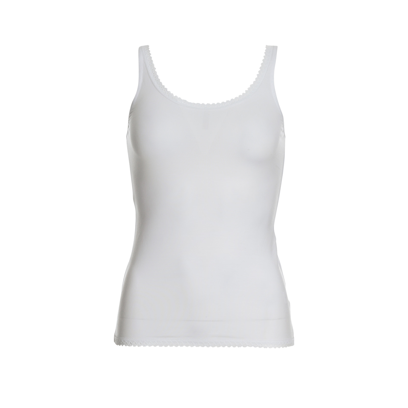 NT SOFT ROMANCE Top breite Träger in weiss