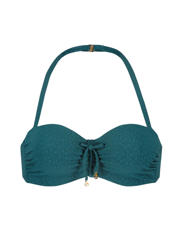 Bandeau Top Flora Teal Von Cyell Bikini Oberteile Beldona Ag