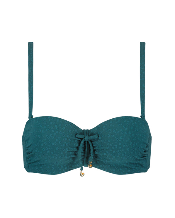 Bandeau Top Flora Teal Von Cyell Bikini Oberteile Beldona Ag