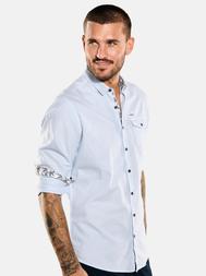 emilio adani Herren Hemd gemustert in Hellblau emilio adani Herren Hemd gemustert in Hellblau