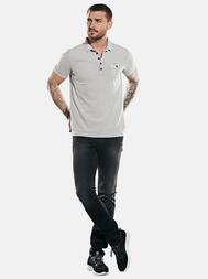 emilio adani Herren Poloshirt in Silbergrau emilio adani Herren Poloshirt in Silbergrau