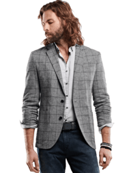 emilio adani Herren Freizeit-Sakko slim fit in Mausgrau emilio adani Herren Freizeit-Sakko slim fit in Mausgrau