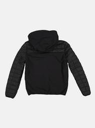 emilio adani Herren Steppjacke mit Materialmix in Schwarz emilio adani Herren Steppjacke mit Materialmix in Schwarz