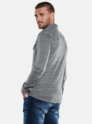 emilio adani Herren Poloshirt langarm in Dunkelgrau emilio adani Herren Poloshirt langarm in Dunkelgrau
