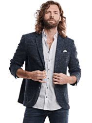 emilio adani Herren Freizeit-Sakko slim fit in Marineblau emilio adani Herren Freizeit-Sakko slim fit in Marineblau