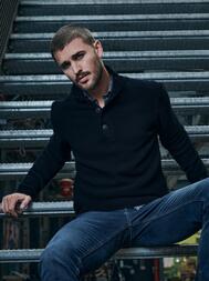 emilio adani Pullover mit Troyerkragen emilio adani Pullover mit Troyerkragen