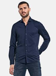 emilio adani Herren Hemd uni in Saphirblau emilio adani Herren Hemd uni in Saphirblau