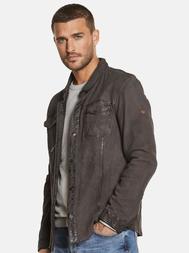 emilio adani Herren Lederjacke slim fit in Dunkelbraun emilio adani Herren Lederjacke slim fit in Dunkelbraun