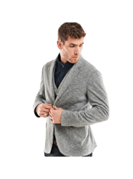 emilio adani Herren Freizeit-Sakko slim fit in Silbergrau emilio adani Herren Freizeit-Sakko slim fit in Silbergrau