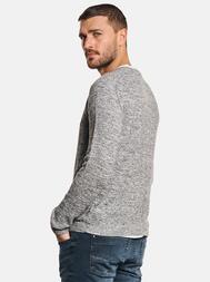 emilio adani Herren Rundhals Pullover in Silbergrau emilio adani Herren Rundhals Pullover in Silbergrau