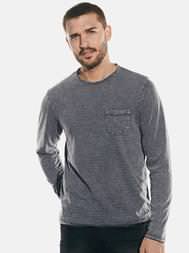 emilio adani Herren Rundhals Shirt in Granitgrau emilio adani Herren Rundhals Shirt in Granitgrau