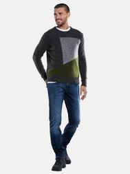 emilio adani Herren Rundhals Pullover in Anthrazit emilio adani Herren Rundhals Pullover in Anthrazit