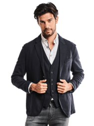emilio adani Herren Freizeit-Sakko slim fit in Saphirblau emilio adani Herren Freizeit-Sakko slim fit in Saphirblau