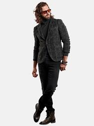emilio adani Herren Freizeit-Sakko slim fit in Schwarz emilio adani Herren Freizeit-Sakko slim fit in Schwarz