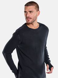 emilio adani Herren Rundhals Pullover in Saphirblau emilio adani Herren Rundhals Pullover in Saphirblau