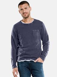 emilio adani Herren Rundhals Shirt in Saphirblau emilio adani Herren Rundhals Shirt in Saphirblau