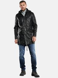 emilio adani Herren Lederjacke in Schwarz emilio adani Herren Lederjacke in Schwarz