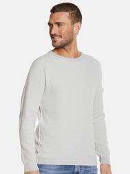 emilio adani Herren Pullover strukturiert in Hellgrau emilio adani Herren Pullover strukturiert in Hellgrau