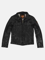 emilio adani Herren Lederjacke in Schwarz emilio adani Herren Lederjacke in Schwarz