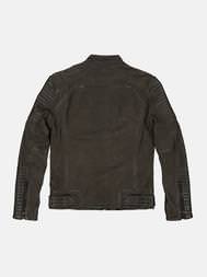 emilio adani Herren Lederjacke in Olivgrün emilio adani Herren Lederjacke in Olivgrün