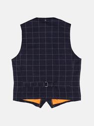 emilio adani Herren Sakkoweste mit Gitternetzkaro in Schwarz emilio adani Herren Sakkoweste mit Gitternetzkaro in Schwarz