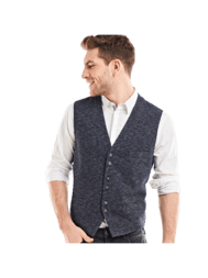 emilio adani Herren Sakkoweste mit Retromuster in Saphirblau emilio adani Herren Sakkoweste mit Retromuster in Saphirblau