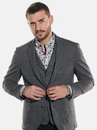 emilio adani Herren Sakko mit Minimalprint in Kieselgrau emilio adani Herren Sakko mit Minimalprint in Kieselgrau