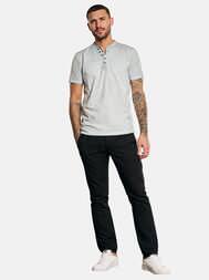 emilio adani Herren Henley T-Shirt in Silbergrau emilio adani Herren Henley T-Shirt in Silbergrau