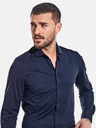 emilio adani Herren Hemd uni in Saphirblau emilio adani Herren Hemd uni in Saphirblau