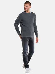 emilio adani Herren Rundhals Pullover in Kieselgrau emilio adani Herren Rundhals Pullover in Kieselgrau