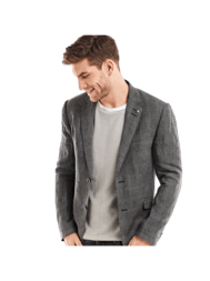 emilio adani Herren Freizeit-Sakko slim fit in Zementgrau emilio adani Herren Freizeit-Sakko slim fit in Zementgrau