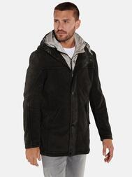 emilio adani Herren Lederparka in Schwarzbraun emilio adani Herren Lederparka in Schwarzbraun