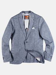 emilio adani Herren Dezent gestreiftes Sommer-Sakko in Enzianblau emilio adani Herren Dezent gestreiftes Sommer-Sakko in Enzianblau