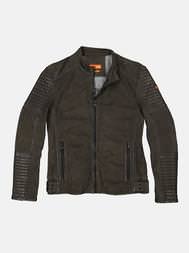 emilio adani Herren Lederjacke in Olivgrün emilio adani Herren Lederjacke in Olivgrün