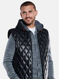 emilio adani Herren Lederweste in Schwarz emilio adani Herren Lederweste in Schwarz