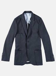 emilio adani Herren elastisches Sakko mit lässiger Kantenverarbeitung in Marineblau emilio adani Herren elastisches Sakko mit lässiger Kantenverarbeitung in Marineblau