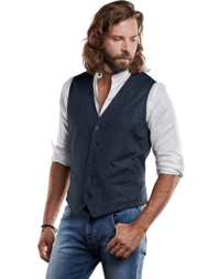 emilio adani Herren Sakkoweste in Indigoblau emilio adani Herren Sakkoweste in Indigoblau