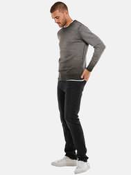 emilio adani Herren Rundhals Pullover in Kieselgrau emilio adani Herren Rundhals Pullover in Kieselgrau