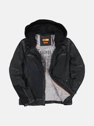 emilio adani Herren Lederjacke in Saphirblau emilio adani Herren Lederjacke in Saphirblau