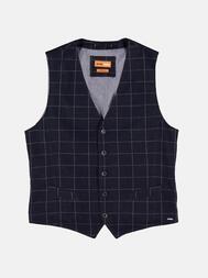 emilio adani Herren Sakkoweste mit Gitternetzkaro in Schwarz emilio adani Herren Sakkoweste mit Gitternetzkaro in Schwarz