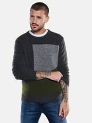 emilio adani Herren Rundhals Pullover in Anthrazit emilio adani Herren Rundhals Pullover in Anthrazit