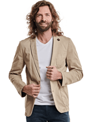 emilio adani Herren Freizeit-Sakko slim fit in Sand emilio adani Herren Freizeit-Sakko slim fit in Sand