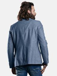 emilio adani Herren Dezent gestreiftes Sommer-Sakko in Enzianblau emilio adani Herren Dezent gestreiftes Sommer-Sakko in Enzianblau