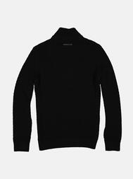 emilio adani Herren Pullover Polokragen in Schwarz emilio adani Herren Pullover Polokragen in Schwarz