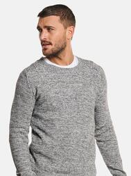 emilio adani Herren Rundhals Pullover in Silbergrau emilio adani Herren Rundhals Pullover in Silbergrau