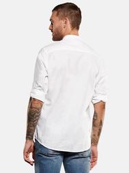emilio adani Herren Langarm-Hemd mit Leinenanteil in Reinweiss emilio adani Herren Langarm-Hemd mit Leinenanteil in Reinweiss