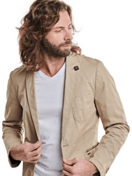 emilio adani Herren Freizeit-Sakko slim fit in Sand emilio adani Herren Freizeit-Sakko slim fit in Sand