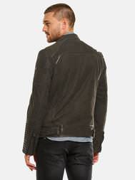 emilio adani Herren Lederjacke in Olivgrün emilio adani Herren Lederjacke in Olivgrün