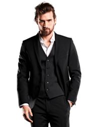 emilio adani Herren schlankes Business-Sakko in Schwarz emilio adani Herren schlankes Business-Sakko in Schwarz